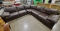 3pc Cindy Crawford Home Series Leather Sectional