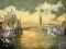 Unknown Artist City & The Sea Oil On Canvas