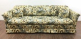 Floral Rolled Arm Sofa & Throw Pillows