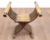 Art Deco Style Oakwood Bench Seat