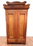 Antique Eastlake Style Mahogany Wardrobe