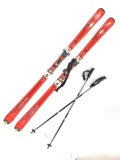 Atomic Turbo Sc Skis W/ Salomon Ski Poles
