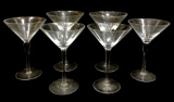 (6pc) Vintage Martini Glasses