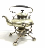 19th Century Silver Plate Tilting Kettle / Teapot