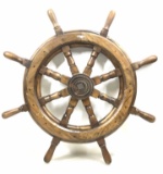 Vintage Decorative Wood Ships Wheel