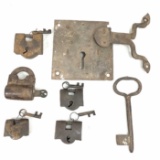 Antique Iron Cabinet & Door Locks & Keys
