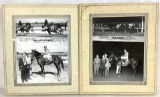 (2pc) Winning Jockey Horse Track Photos