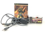 Xbox 360 Power Cord, Ps2 Games & Halo 2 Guide