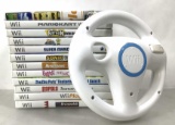 Nintendo Wii Games & Steering Wheel
