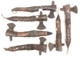 (6pc) Congo Carved Bone Axes