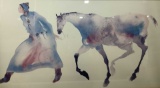 Carol Grigg Woman & Horse Lithograph On Paper