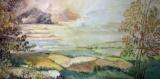 Andros (1981) Signed Scenic Farmlands Oil Canvas