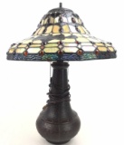 Vintage Stained Glass Table Lamp