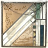 Etched Stained Glass W/ Southwestern Motif