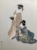 Japanese Geisha Women Acrylic On Canvas