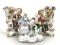 (3 Pc) Victorian Style Porcelain Vases & Figures