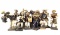 (11)pc Mexican Folk Art Paper Mache Figures