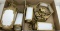 Gilt & Milk Glass Ceiling & Wall Light Fixtures