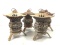 (4pc) Chinese Cast Iron Garden Lanterns
