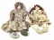 Vintage Pair Of Dolls, Stuffed