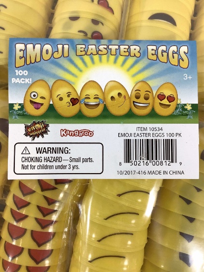 (1400pc) Plastic Emoji Easter Eggs