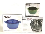 (3 Pc) Parini Casserole Dishes & Pasta Steamer