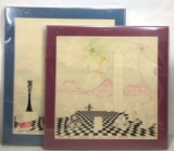 (2pc) Ernest Bersienne Lithograph Prints