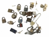 Assorted Vintage Locks, Bolts, Keys