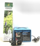(2pc) 10 Amp Battery Charger & Propane Torch