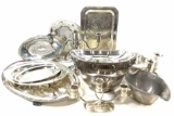Vintage Silverplate Serving Trays, Candelabras
