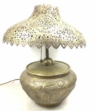 Egyptian Style Tin Punched Table Lamp