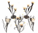 Amber Lilies Candle Wall Sconces, Table Candelabra