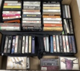 Assorted Lot Of Cassette Tapes And Carrying Cases