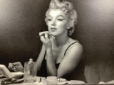 Marilyn Monroe Applyin Lipstick Giclee On Board