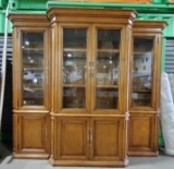 3pc Lit Rustic Fruitwood Display