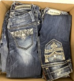 (5pc) Rock Revival & Miss Me Size 24 Jeans