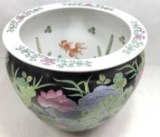 Floral & Koi 11.5 Inch Chinese Vase