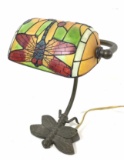 Tiffany Style Glass Dragonfly Desk Lamp