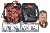 Cali License Plates, Booster Cables, Power Drill