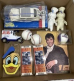 (2 Pc) Vintage Donald Duck Radio & Elvis Print