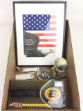 Vintage Harmonica, Bobblehead, Belt Buckle