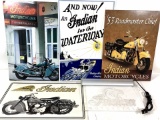 Vintage Indian Motorcycle Tin Signs, Light Up