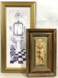 (2pc) C. Winterle Olsen Bathroom Print