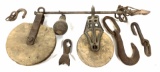 Vintage Farming Implements, Pulleys, Scale, Hooks