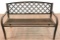 Rustic Iron Patio Bench