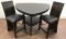 Contemporary Faux Walnut High Top Table W/ Chairs