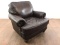 Rustic Stitched Leather Arm Chair