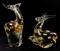 Pair Of Murano Art Glass Sculptures, Deers