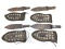 (4) African Knives & Cowrie Shell Leather Sheaths
