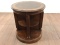 Walnut Lazy Susan Style End Table